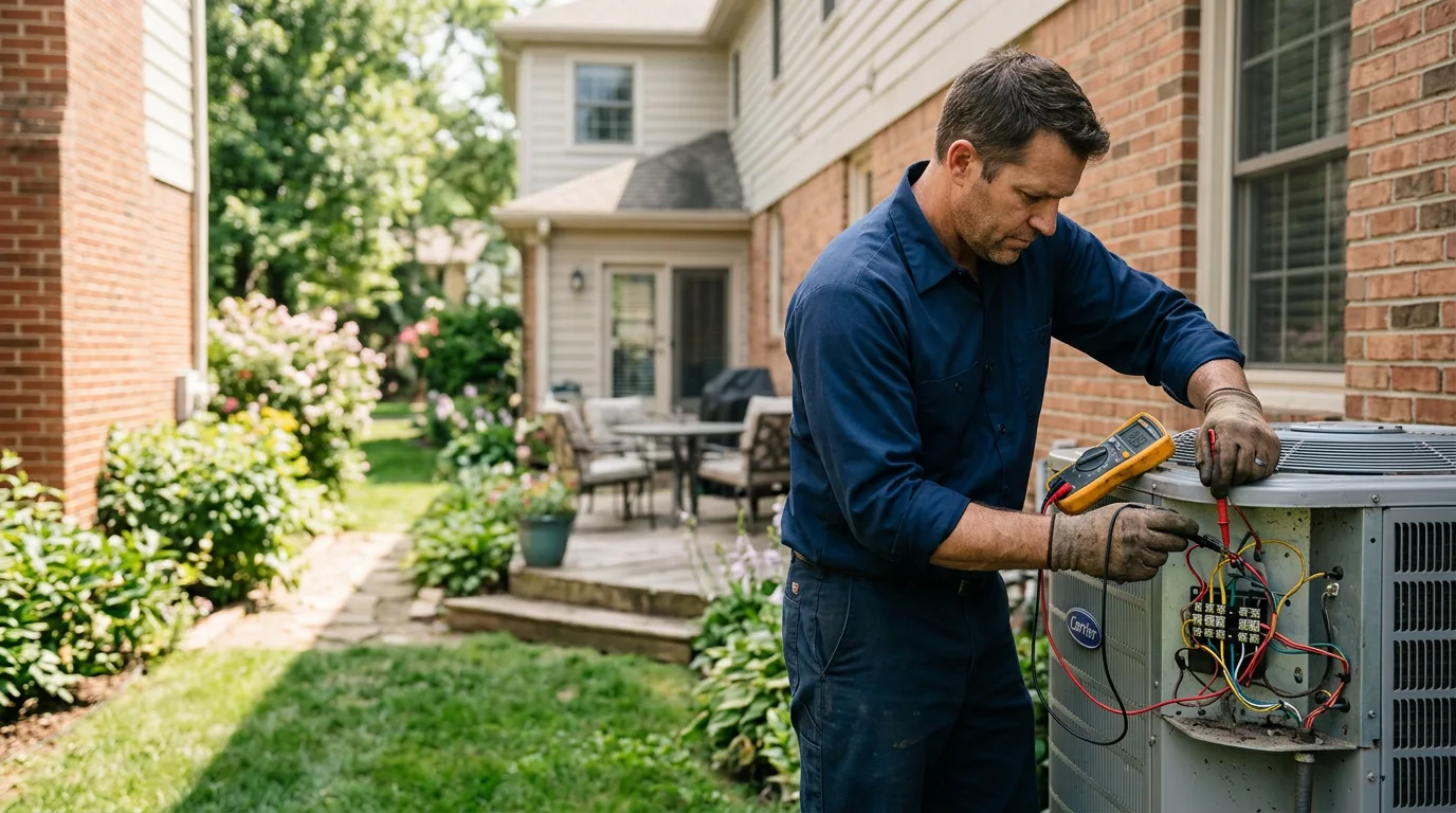 HVAC technician working near Sheffield, MA